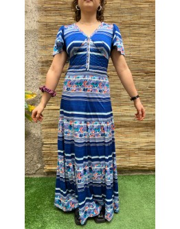 Vintage εμπριμέ φόρεμα maxi S
