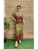 Vintage εμπριμέ φόρεμα maxi XXL