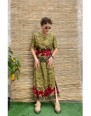 Vintage εμπριμέ φόρεμα maxi XXL