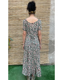 Vintage φλοράλ φόρεμα maxi L