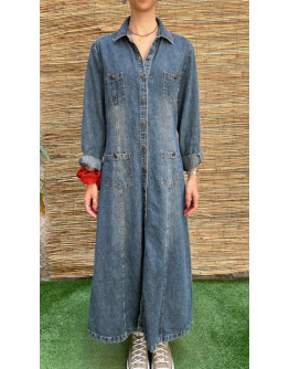Vintage denim φόρεμα maxi L