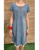 Vintage denim φόρεμα midi XL