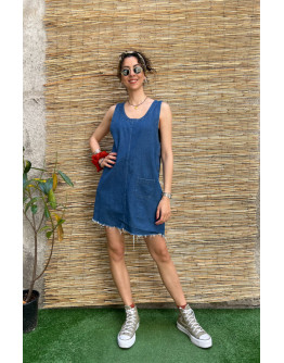 Vintage denim φόρεμα mini L