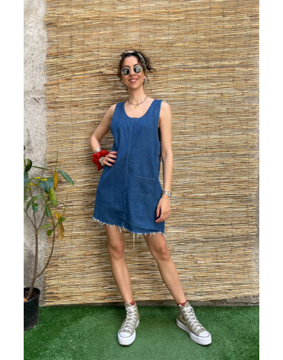 Vintage denim φόρεμα mini L