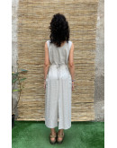 Vintage λινό φόρεμα maxi XL