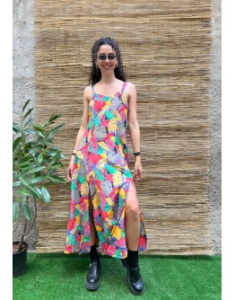 Vintage εμπριμέ φόρεμα maxi M