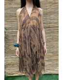 Vintage printed dress midi XL