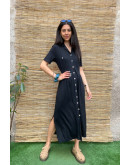 Vintage black dress midi S