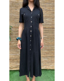 Vintage black dress midi S