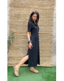 Vintage black dress midi S