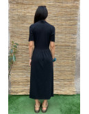 Vintage black dress midi S