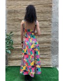 Vintage εμπριμέ φόρεμα maxi M