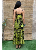 Vintage Y2K see through φορεμα με σκίσιμο maxi S
