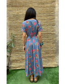 Vintage maxi floral dress L