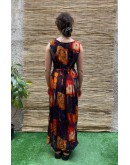 Vintage εμπριμέ φόρεμα maxi XL