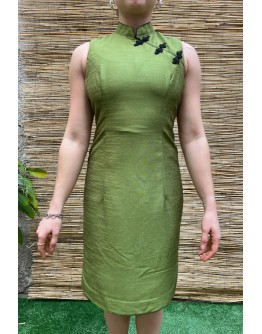Vintage μεταξωτό Qipao φόρεμα S-M