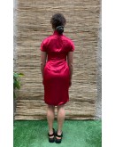 Vintage μεταξωτό Qipao φόρεμα S