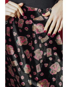 Vintage βελούδινη φούστα XL