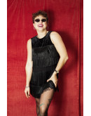 Vintage φόρεμα με κρόσια mini S