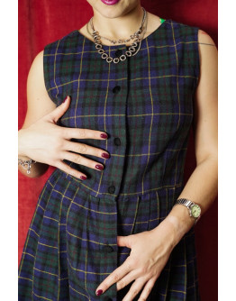 Vintage plaid dress M