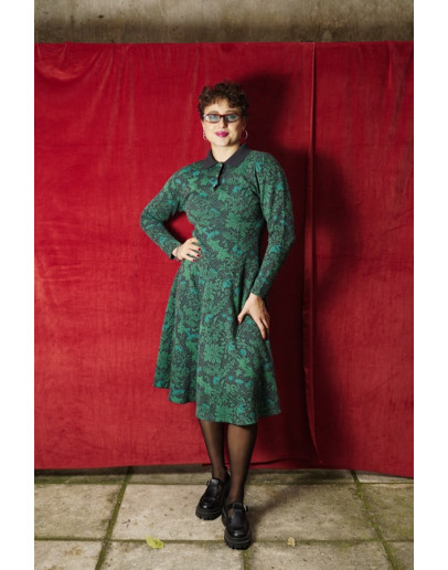 Vintage μάλλινο φόρεμα M