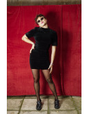 Vintage βελούδινο φόρεμα S