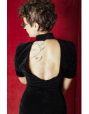 Vintage βελούδινο φόρεμα S