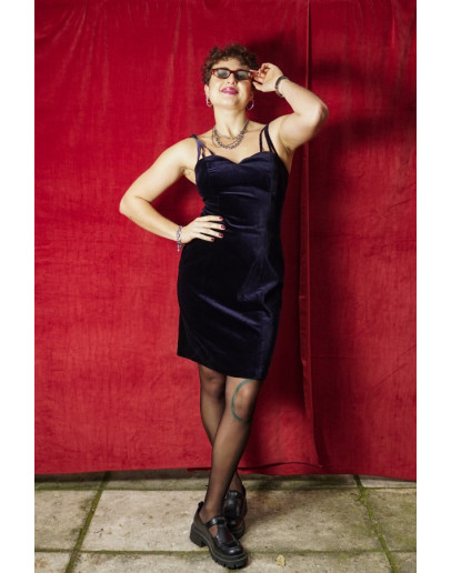 Vintage velvet dress S