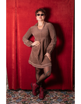 Vintage κοτλέ φόρεμα mini S