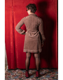 Vintage κοτλέ φόρεμα mini S