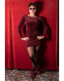 Vintage βελούδινο φόρεμα mini S