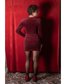 Vintage βελούδινο φόρεμα mini S