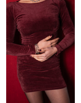 Vintage βελούδινο φόρεμα mini S