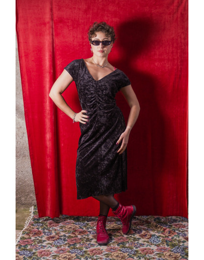 Vintage βελούδινο φόρεμα M