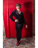 Vintage βελούδινο φόρεμα S-M