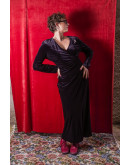 Vintage βελούδινο φόρεμα S-M