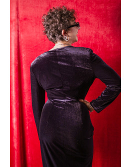 Vintage βελούδινο φόρεμα S-M