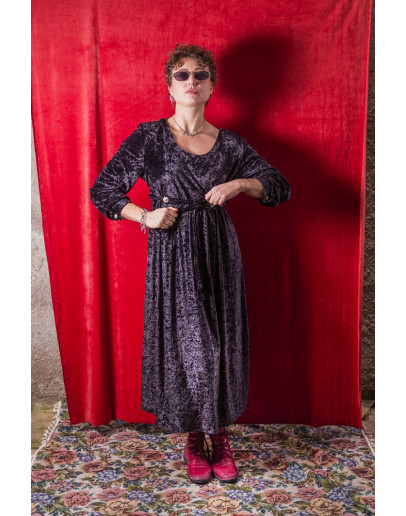 Vintage βελούδινο φόρεμα M