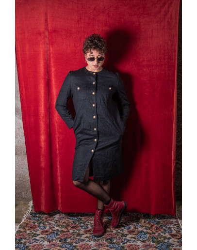 Vintage woolen dress L