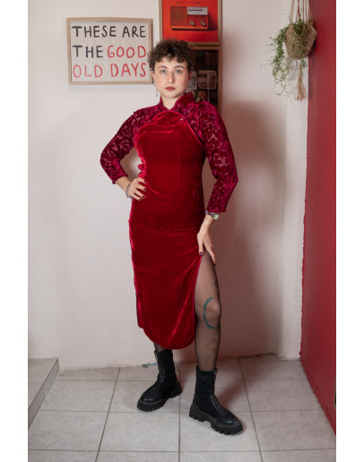 Vintage velvet dress S