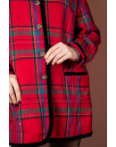 Vintage μάλλινο καρό φόρεμα XL