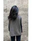 Vintage unisex φλις αμάνικη ζακέτα Asics M