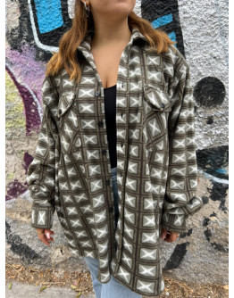 Vintage unisex fleece flannel L