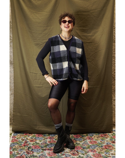 Vintage unisex fleece vest M