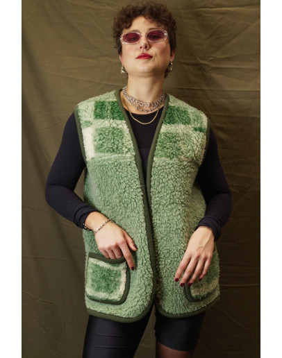 Vintage unisex φλις γιλέκο XL