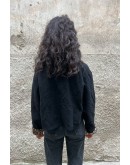 Vintage μάλλινη ζακέτα με animal print λεπτομέριες L