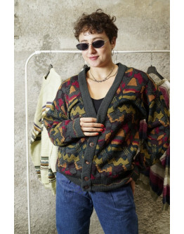 Vintage unisex μάλλινη ζακέτα M