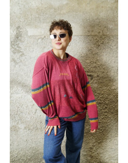 Vintage πλεκτή μπλούζα XL