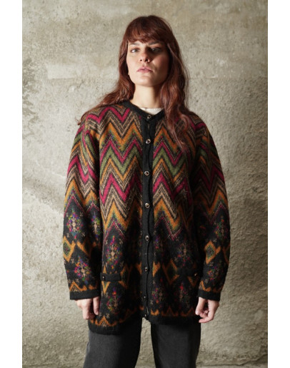 Vintage πλεκτή ζακέτα XL