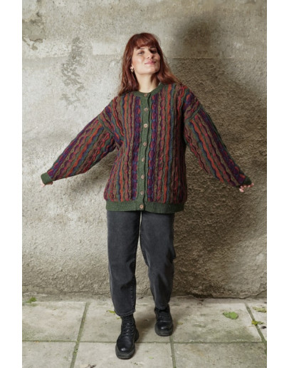 Vintage woolen cardigan L